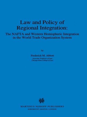 cover image of Law and Policy of Regional Integration